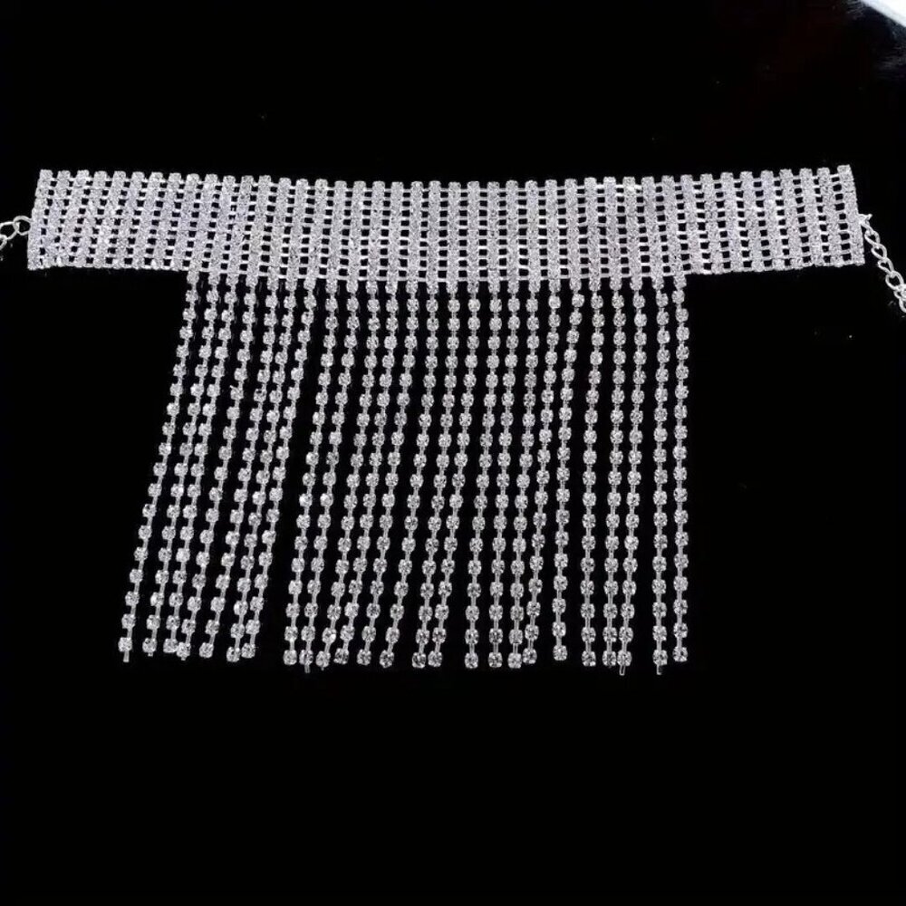 Sexy Silver-Plated Rhinestone Anklet (Color Silvery) - Picture 2 of 4